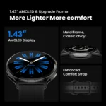 HAYLOU Solar Lite 2 Smartwatch 1.43 » AMOLED Display 24h Health Monitoring 150+ Sports Modes Voice Calling Smart Watch 1ATM