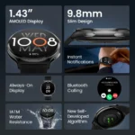 HAYLOU Solar Lite 2 Smartwatch 1.43 » AMOLED Display 24h Health Monitoring 150+ Sports Modes Voice Calling Smart Watch 1ATM