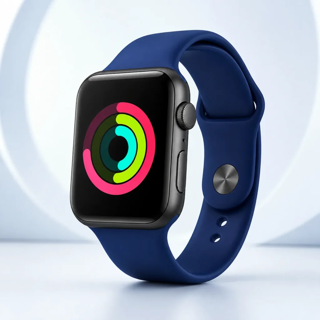 Montre connectée avec bracelet bleu