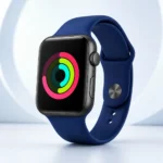 Montre connectée avec bracelet bleu