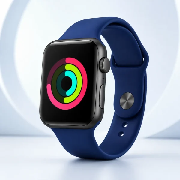 Montre connectée avec bracelet bleu
