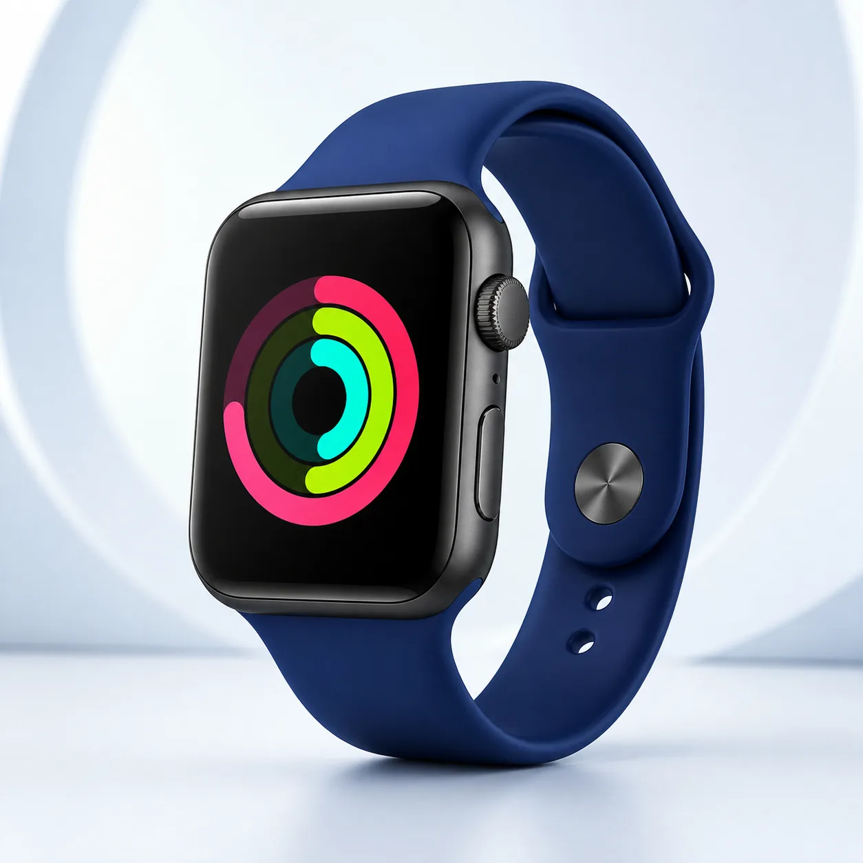Montre connectée avec bracelet bleu