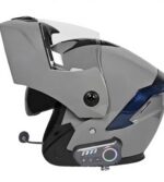 Casque modulable connecté gris avec microphone