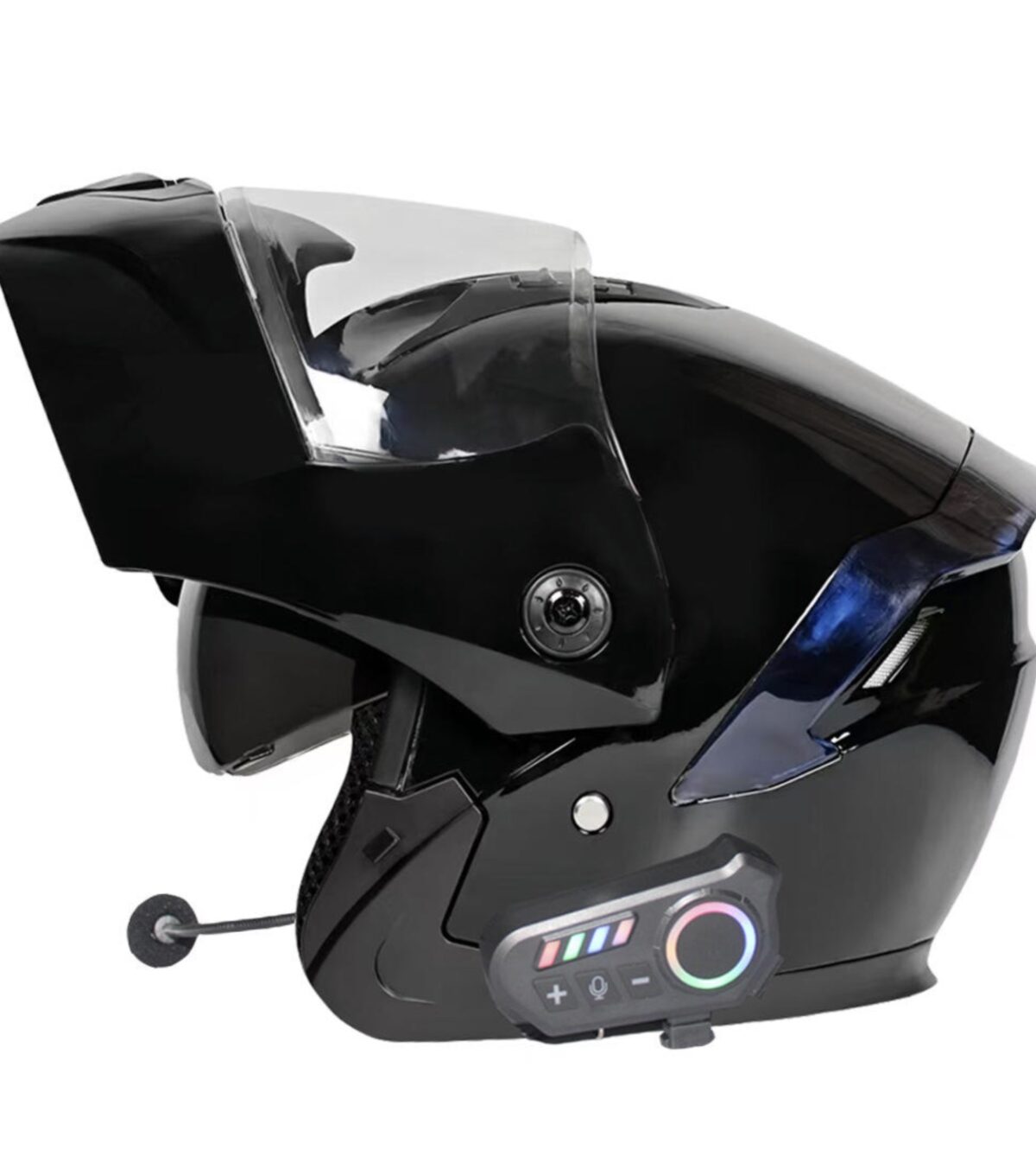 Casque modulable connecté noir avec microphone