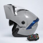 Casque modulable connecté gris avec commande UpNovo